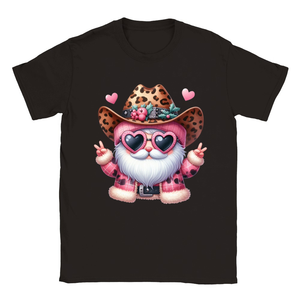 Leopard Santa Watercolor Christmas Classic Kids Crewneck T-shirt