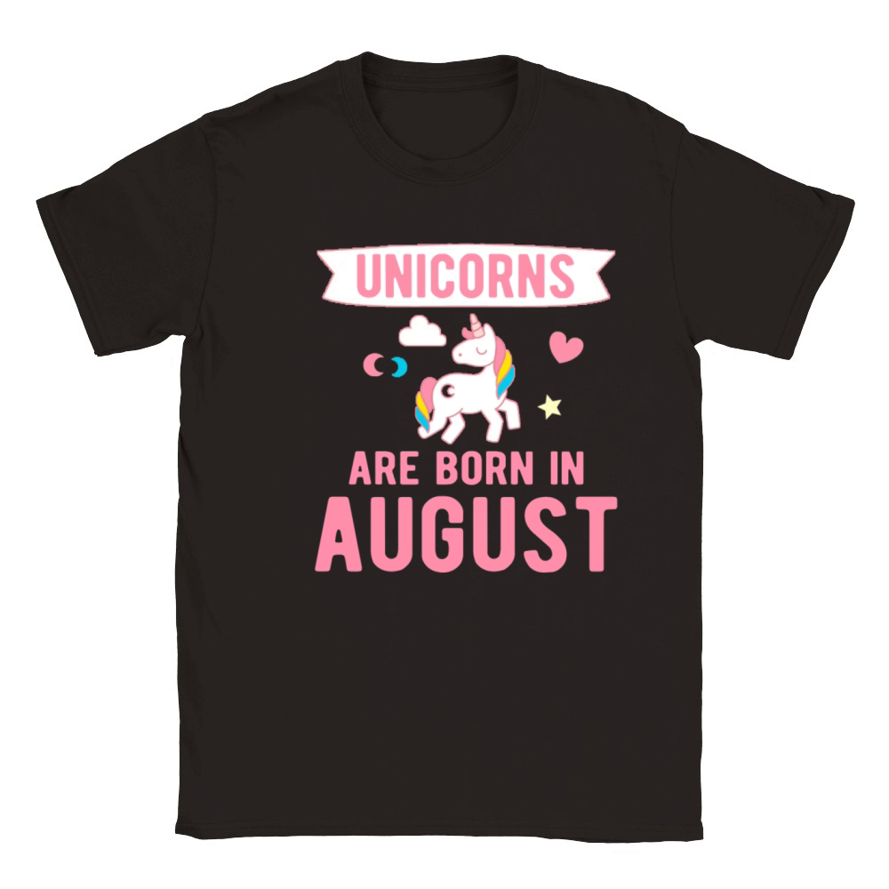 Unicorns are Born in August Classic Kids Crewneck T-shirt