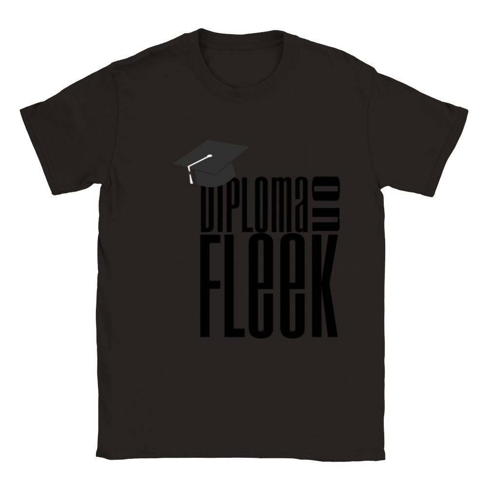 Womens Diploma on Fleek Grad Shirt Classic Kids Crewneck T-shirt