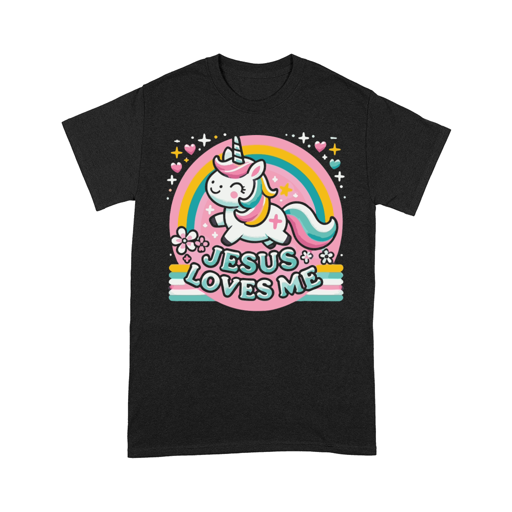Jesus Loves Me Unicorn Christian Comfort T-shirt