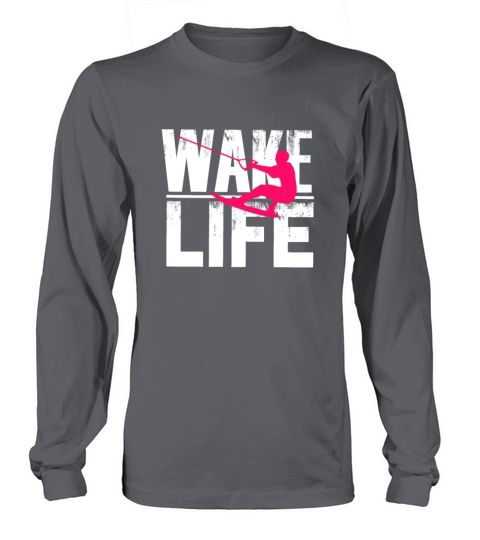 Cool Wake Surfing Gift Print Boat Lake Long sleeved Unisex