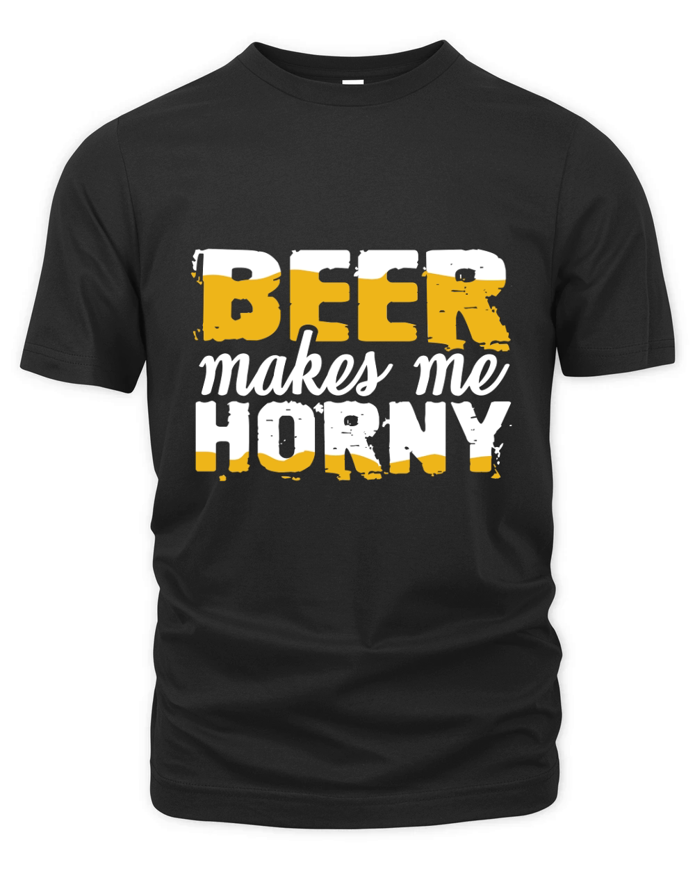 Beer makes me horny Organic Unisex T-shirt