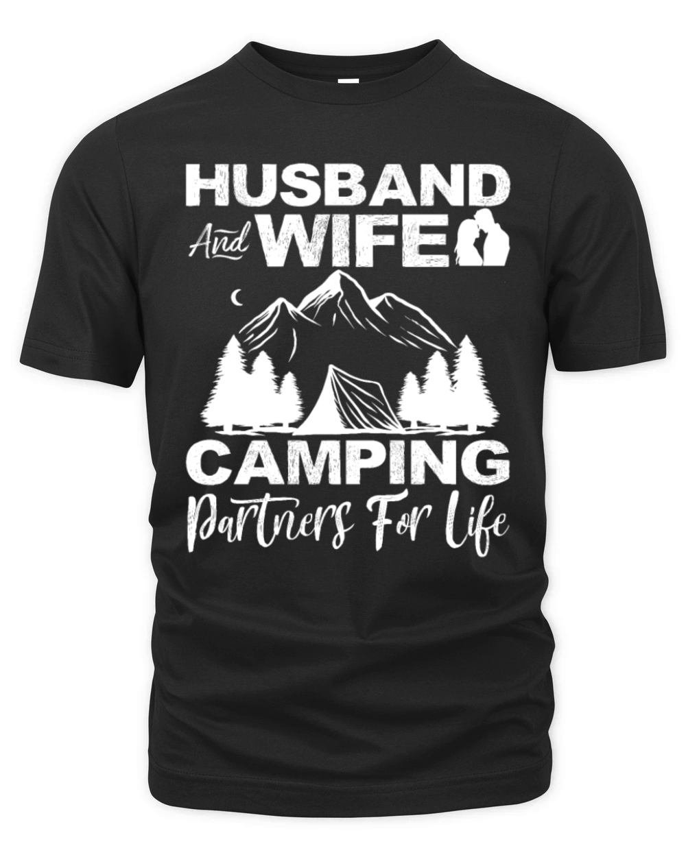 Husband And Wife Camping Partners For Life Funny Organic Unisex T-shirt
