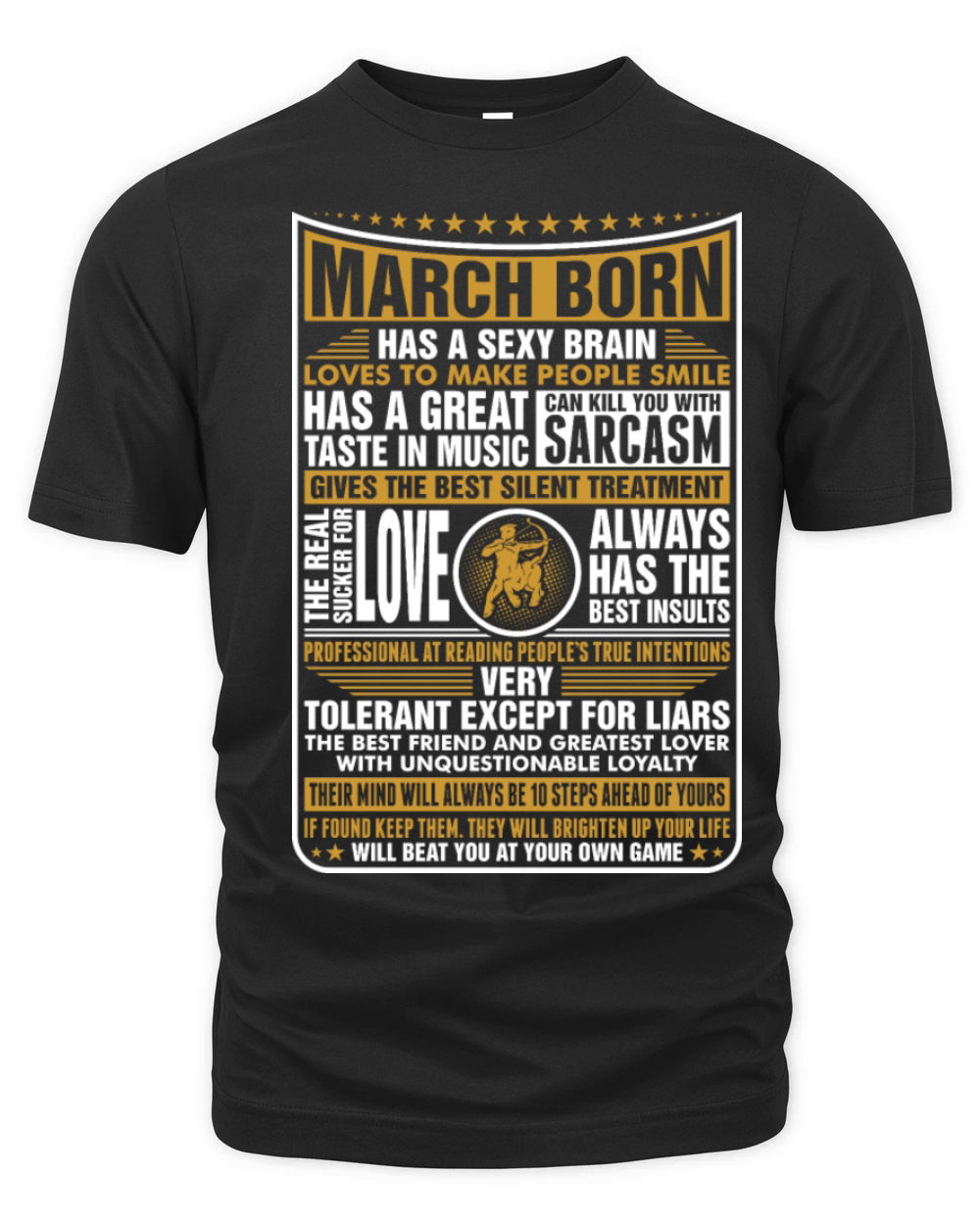 March Sagittarius Born Organic Unisex T-shirt