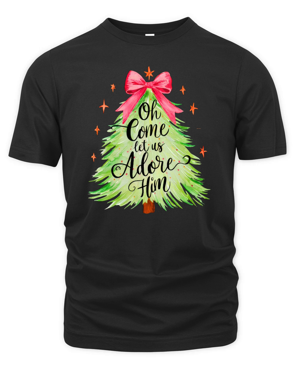 Oh come let us adore him 1 Organic Unisex T-shirt