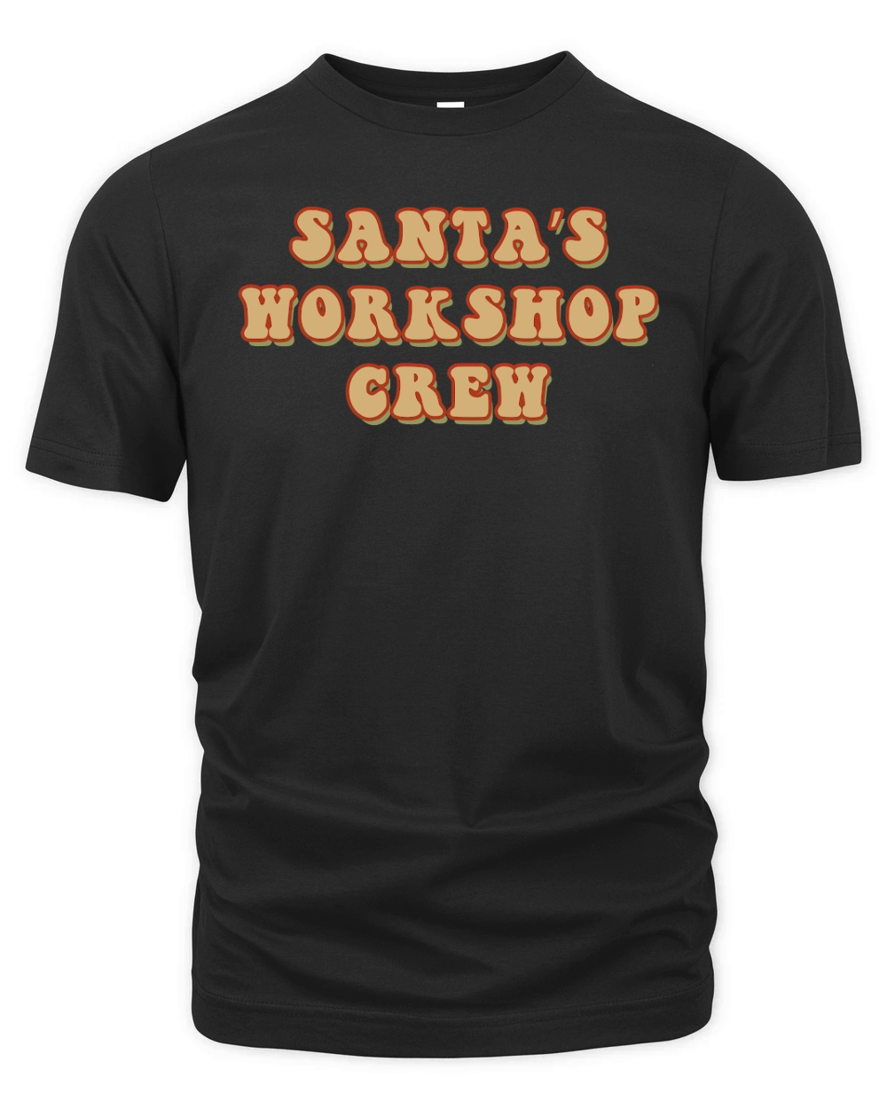 Santa’s Workshop Crew Retro Brown Organic Unisex T-shirt
