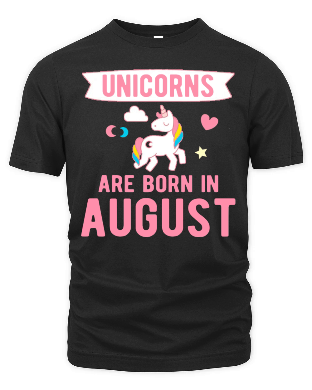Unicorns are Born in August Organic Unisex T-shirt