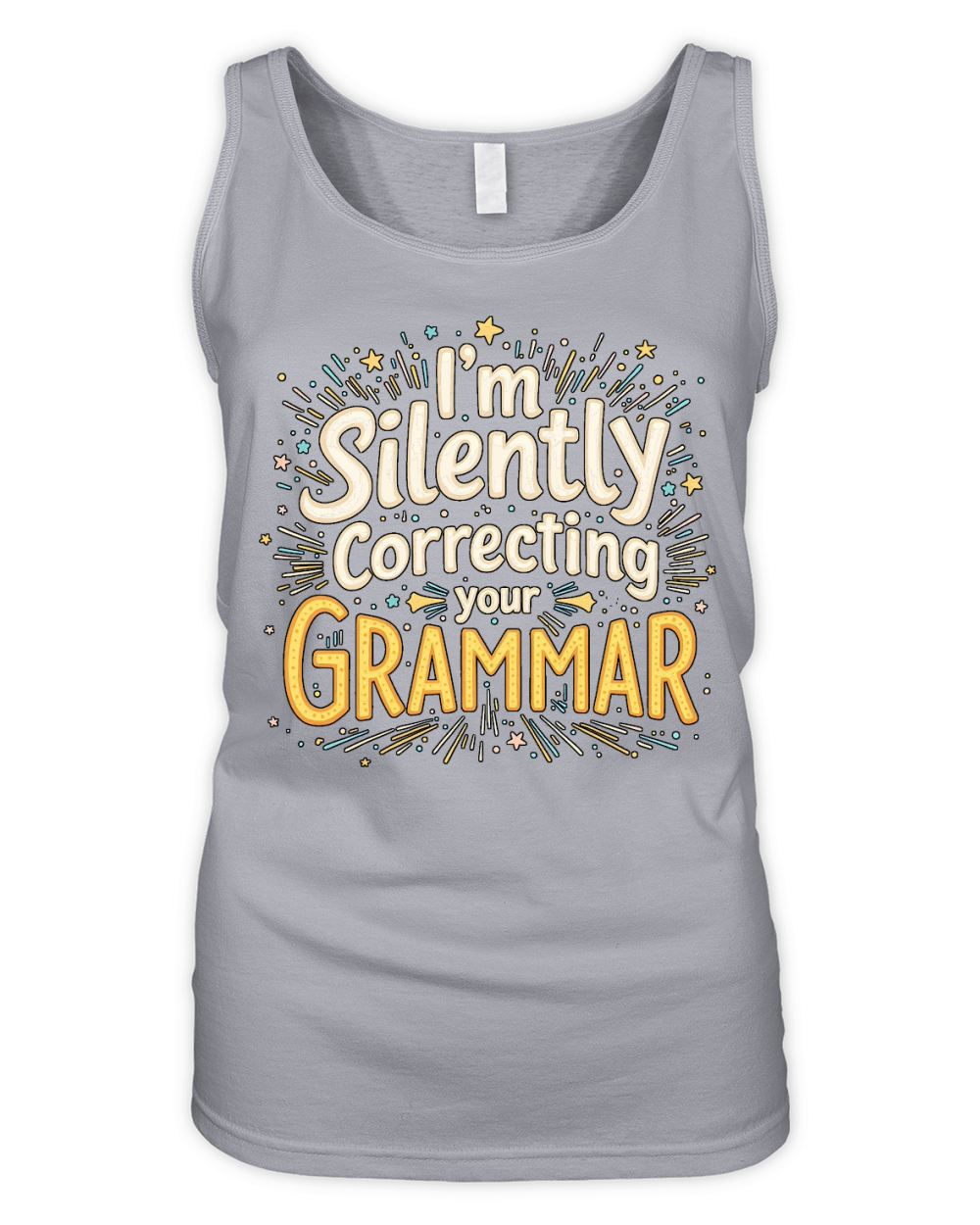 Im silently correcting your grammar 04 Organic Women's Tank Top