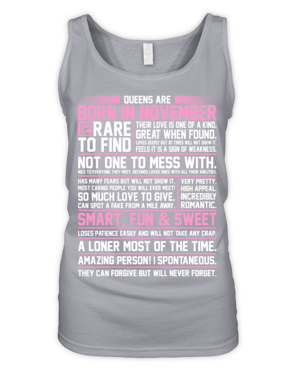 Queens Are Born In November Organic Women's Tank Top