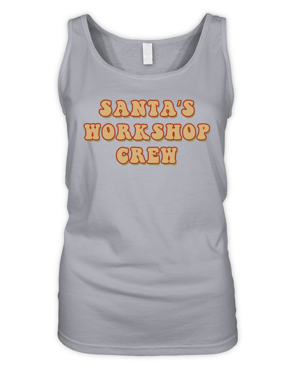 Santa’s Workshop Crew Retro Brown Organic Women's Tank Top