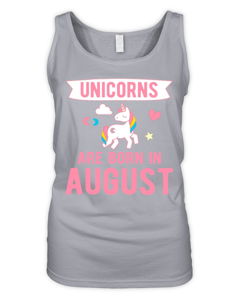 Unicorns are Born in August Organic Women's Tank Top