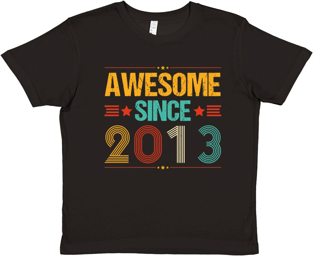 Awesome Since 2013 Birthday  (1) Premium Kids Crewneck T-shirt