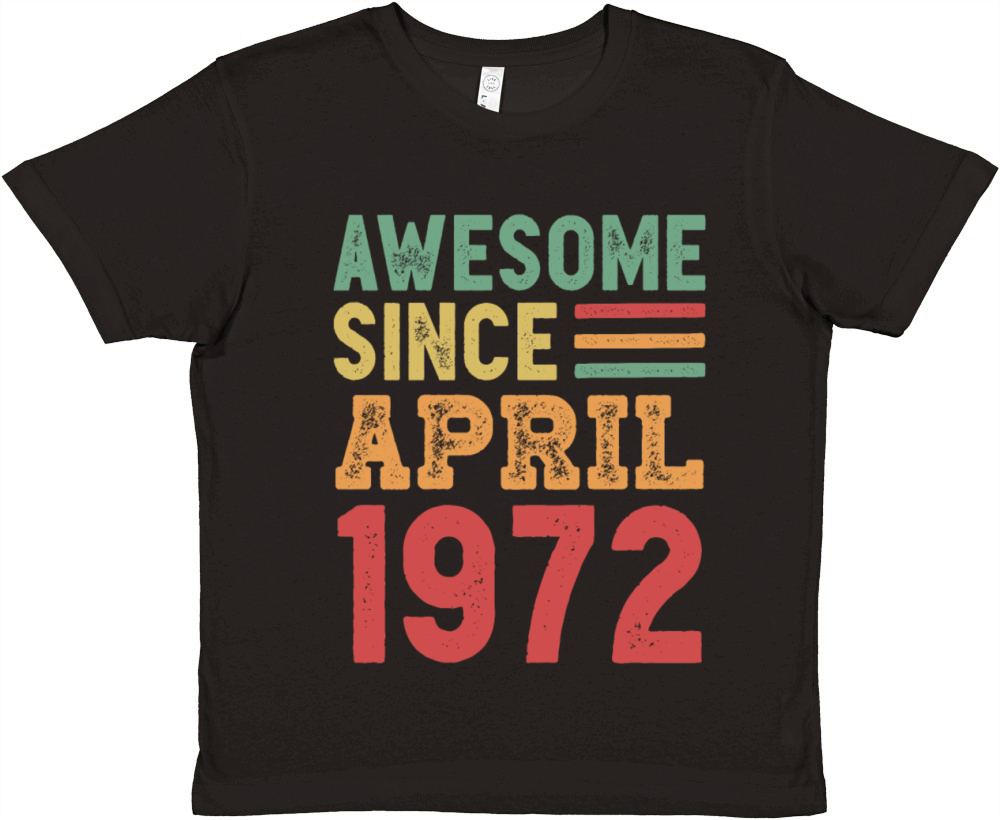 Awesome Since April 1972 50th Birthday Gift Premium Kids Crewneck T-shirt