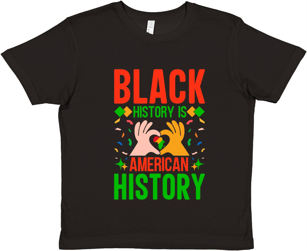 Black History Is American History Premium Kids Crewneck T-shirt