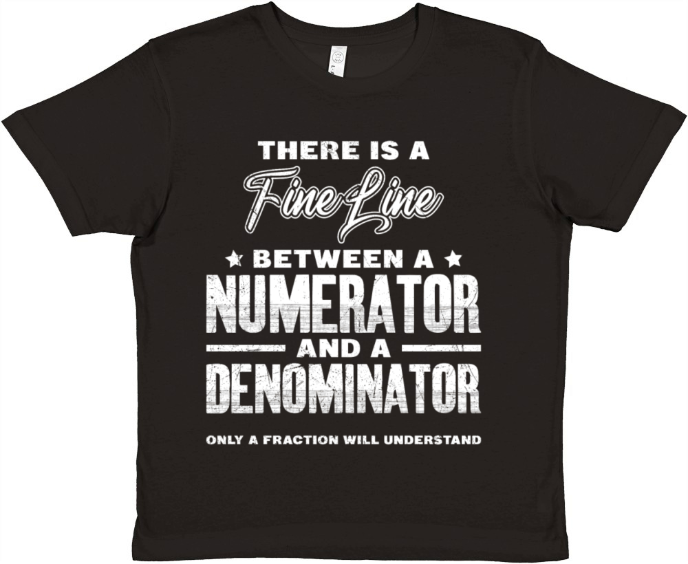 Fine line between numerator and denominator math Premium Kids Crewneck T-shirt