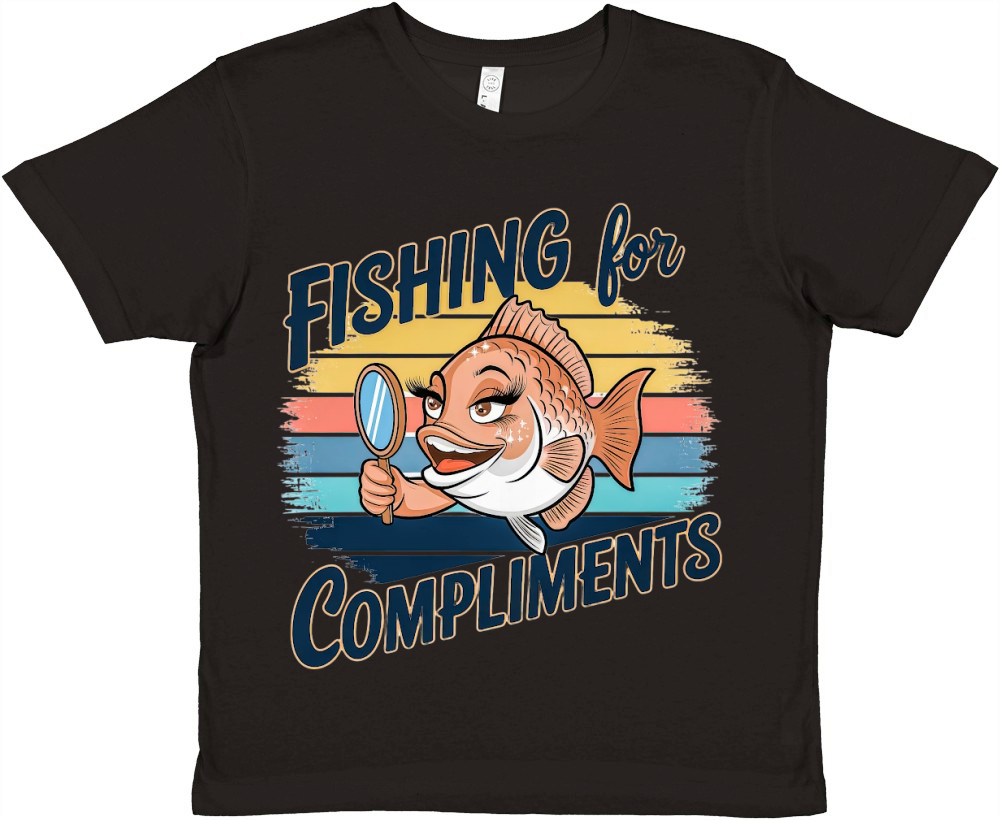 Fishing for Compliments Premium Kids Crewneck T-shirt
