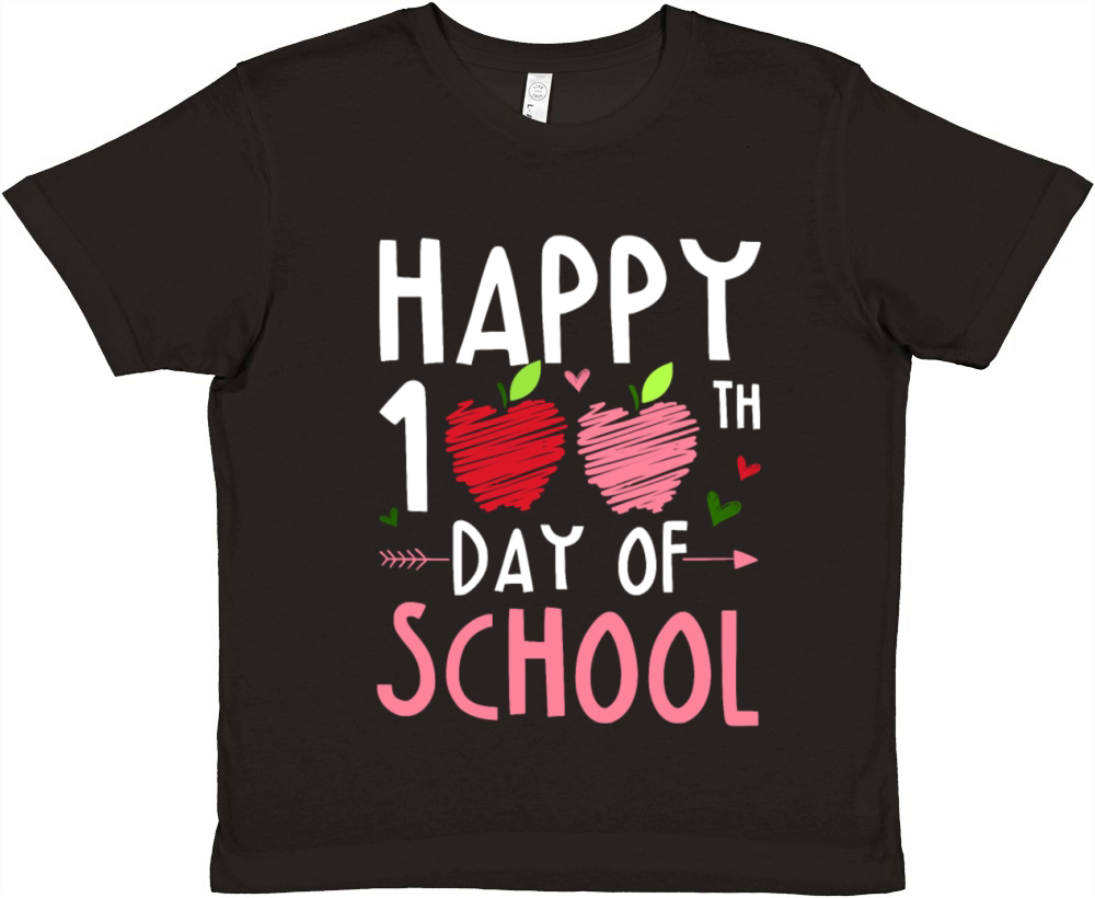 Happy 100th Day of School Kindergarten Teachers Premium Kids Crewneck T-shirt