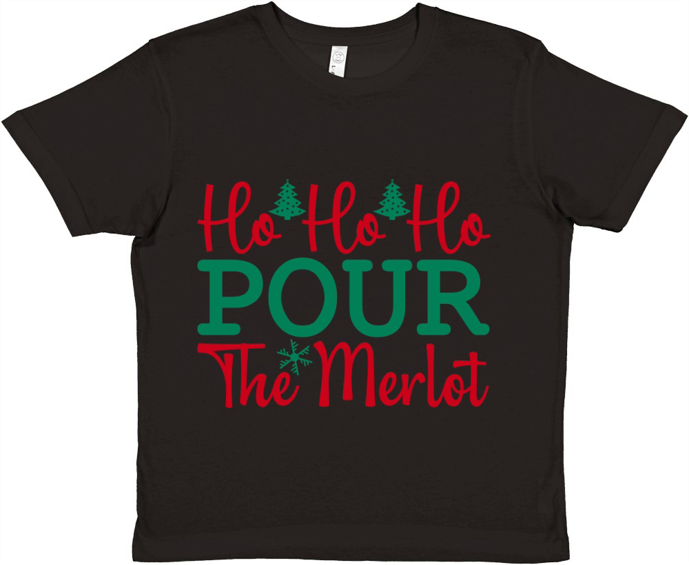 Ho ho ho pour the merlot Premium Kids Crewneck T-shirt