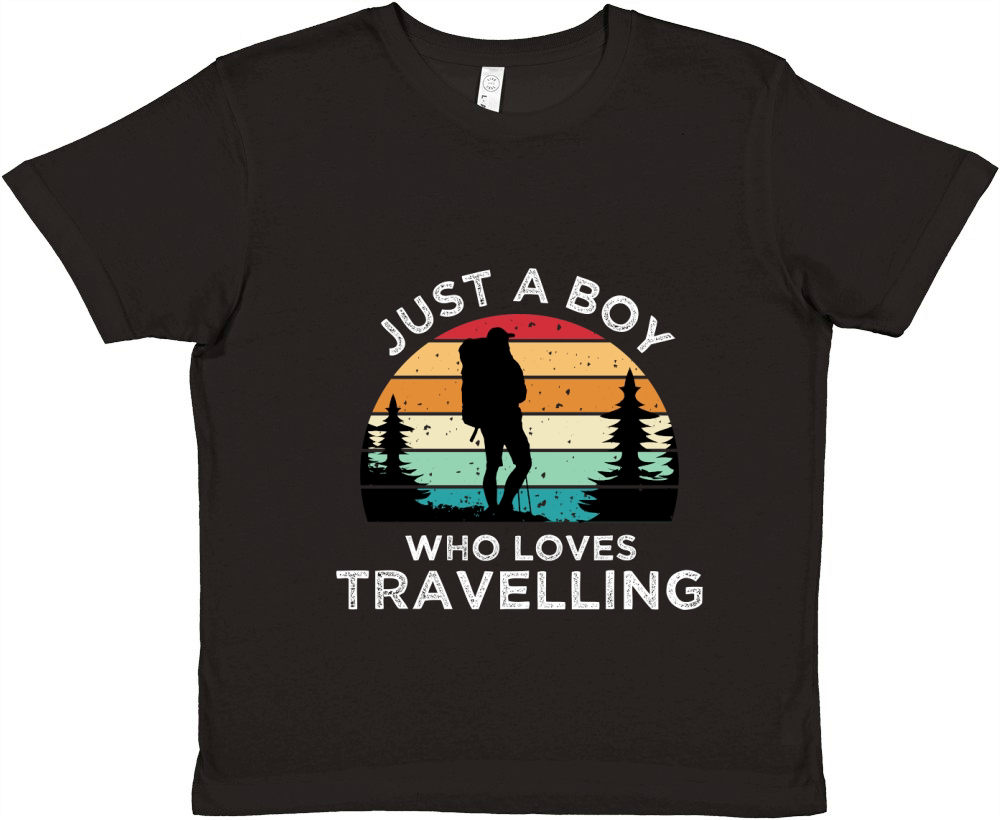 Just a boy who loves travelling 02 Premium Kids Crewneck T-shirt