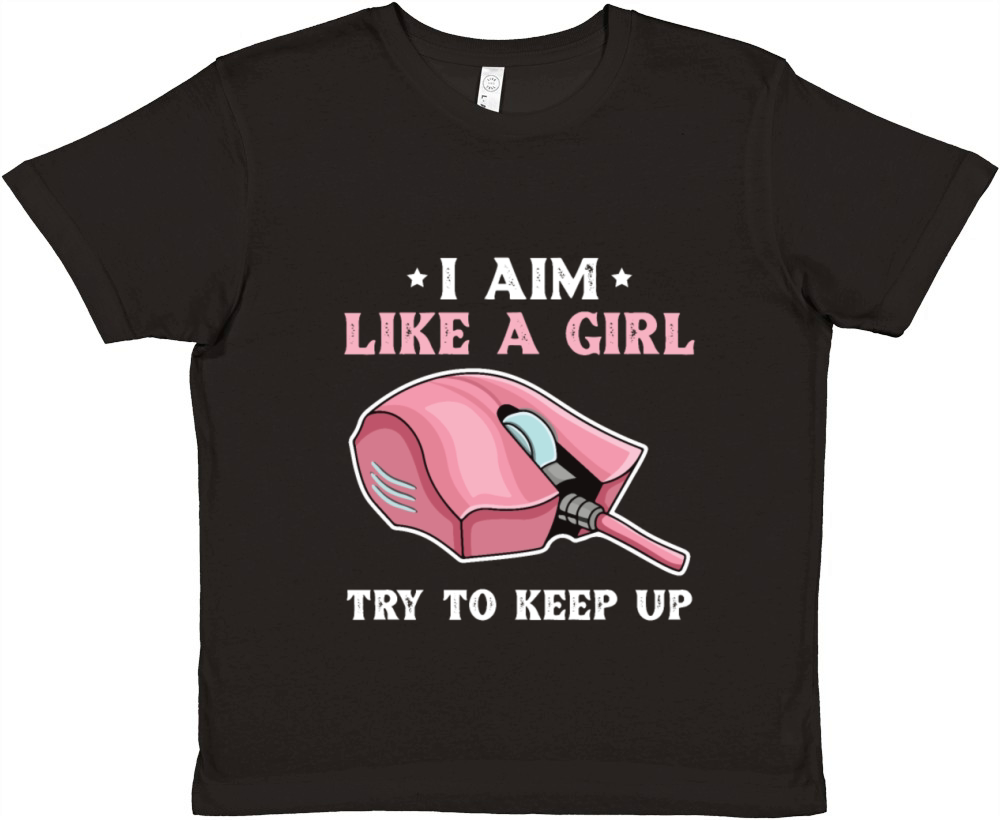 PC Gaming Quote for a Computer Gaming Girl Premium Kids Crewneck T-shirt