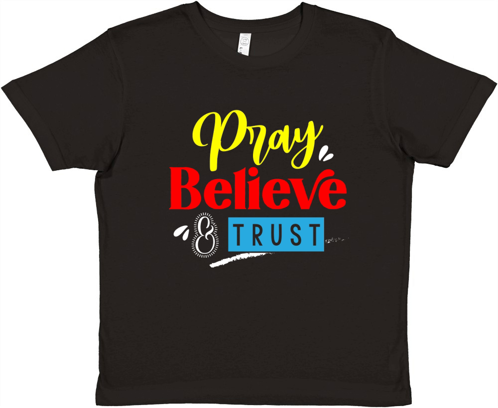 Pray, Believe & Trust Premium Kids Crewneck T-shirt