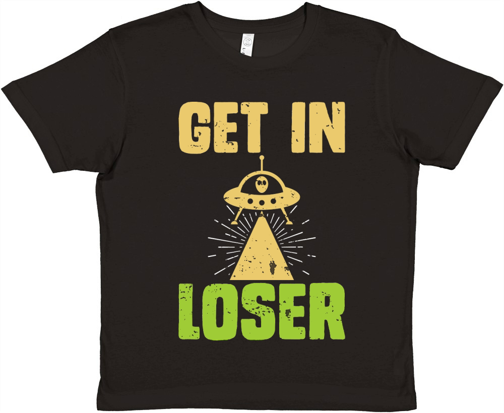 Vintage UFO Alien  get In loser Premium Kids Crewneck T-shirt