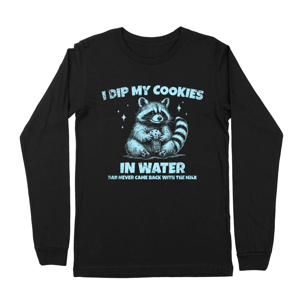 Raccoon Dip Cookie in Water D Sky GR Premium Long Sleeve