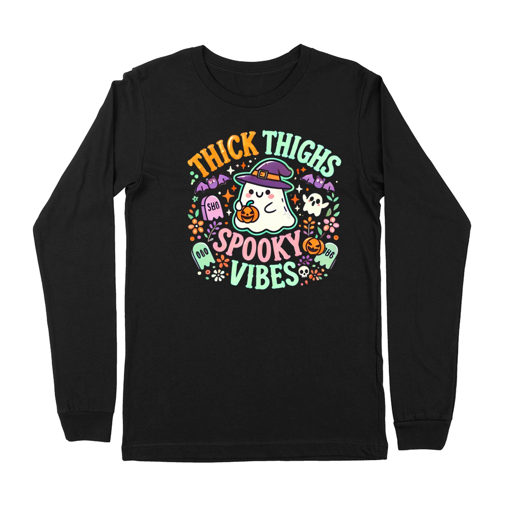 Thick Thighs Spooky Vibes Premium Long Sleeve