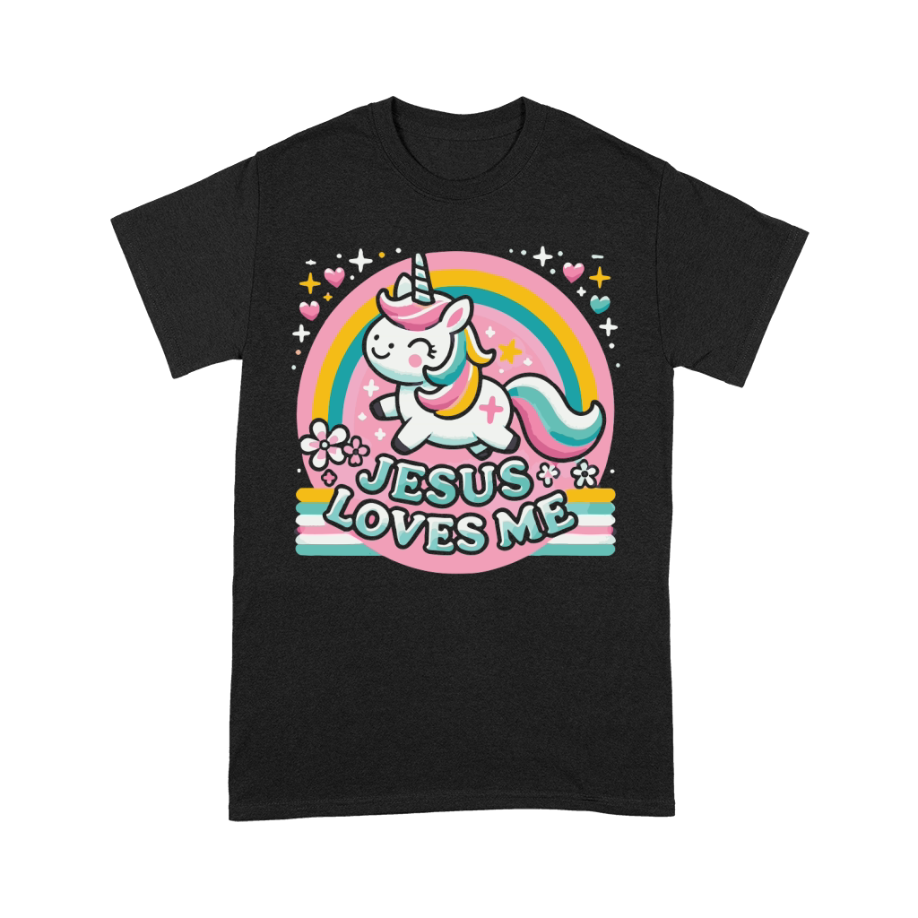 Jesus Loves Me Unicorn Christian Premium T-shirt