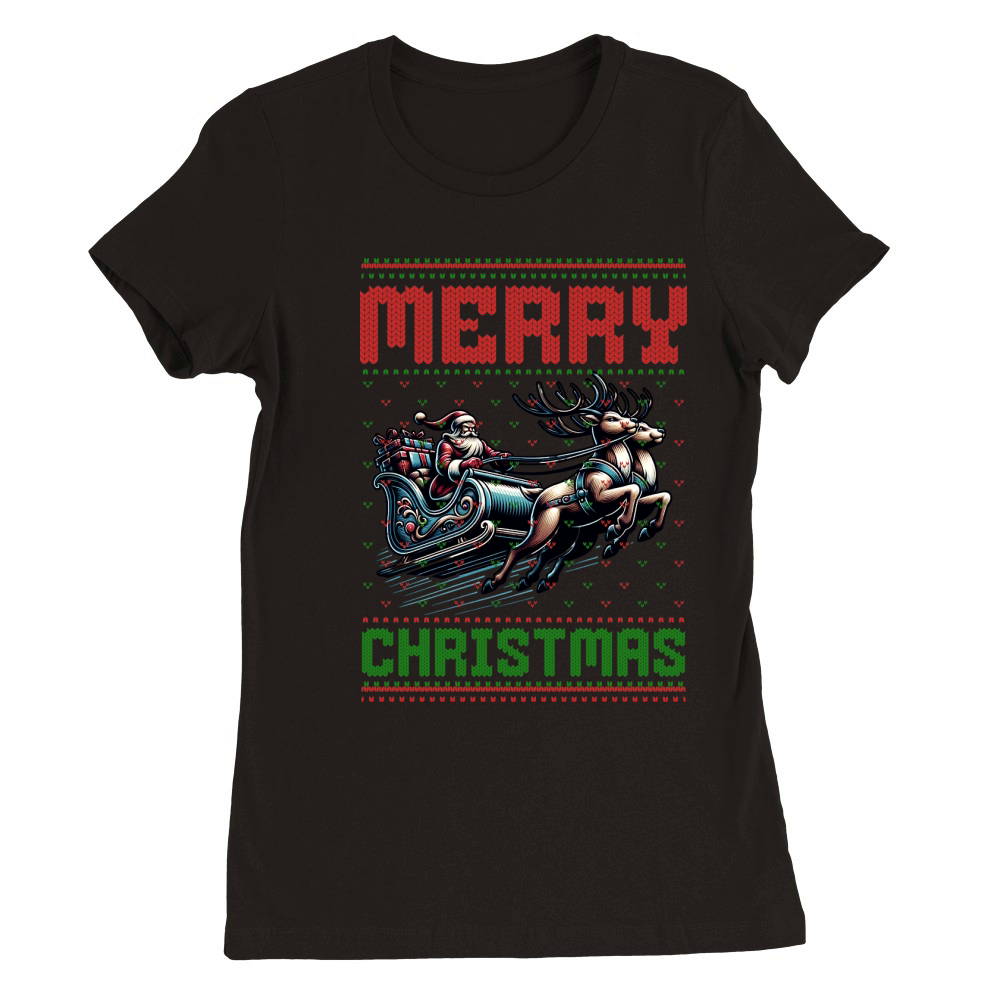 Merry christmas 59 48 Premium Womens Crewneck T-shirt