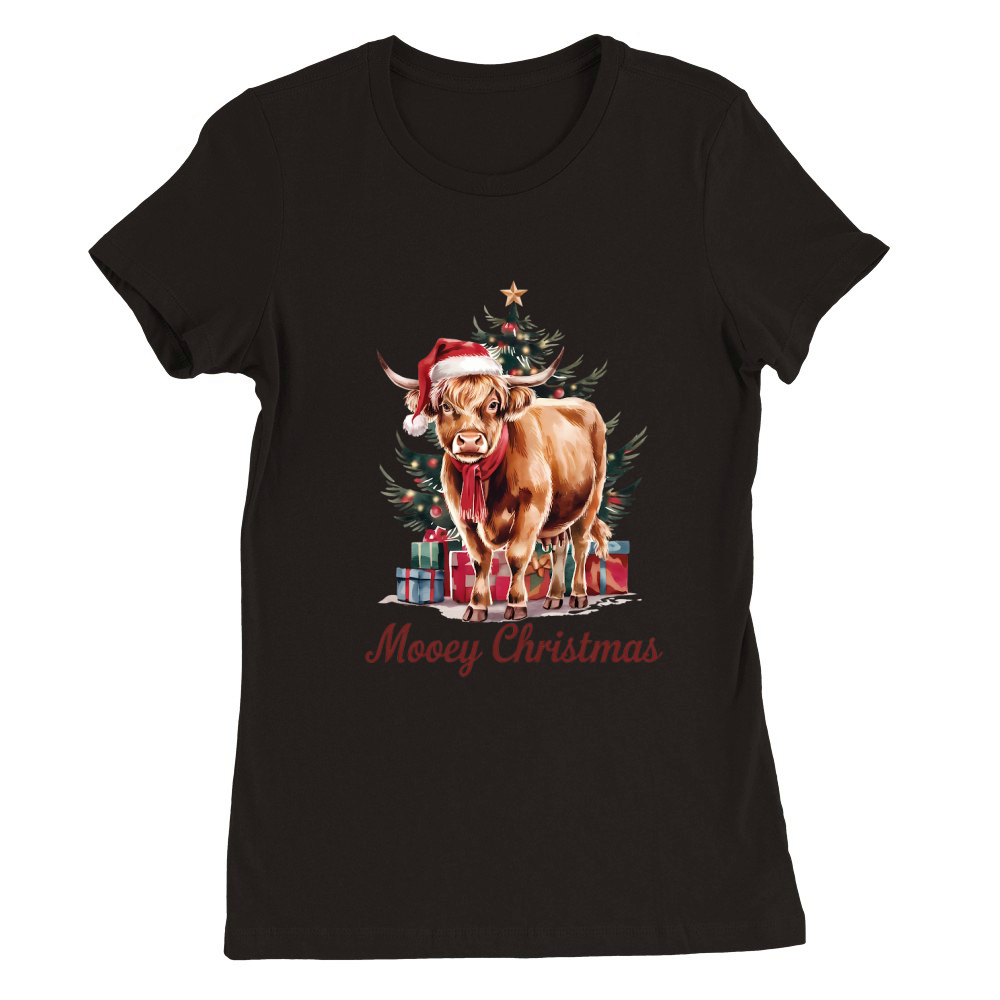 Moo Y Christmas Vintage 04 Premium Womens Crewneck T-shirt