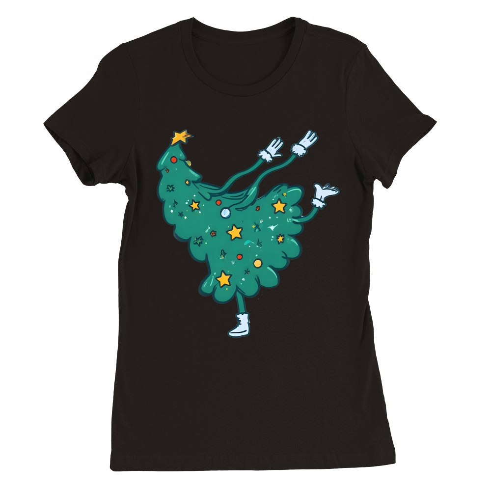 Pine tree Christmas 1 Premium Womens Crewneck T-shirt
