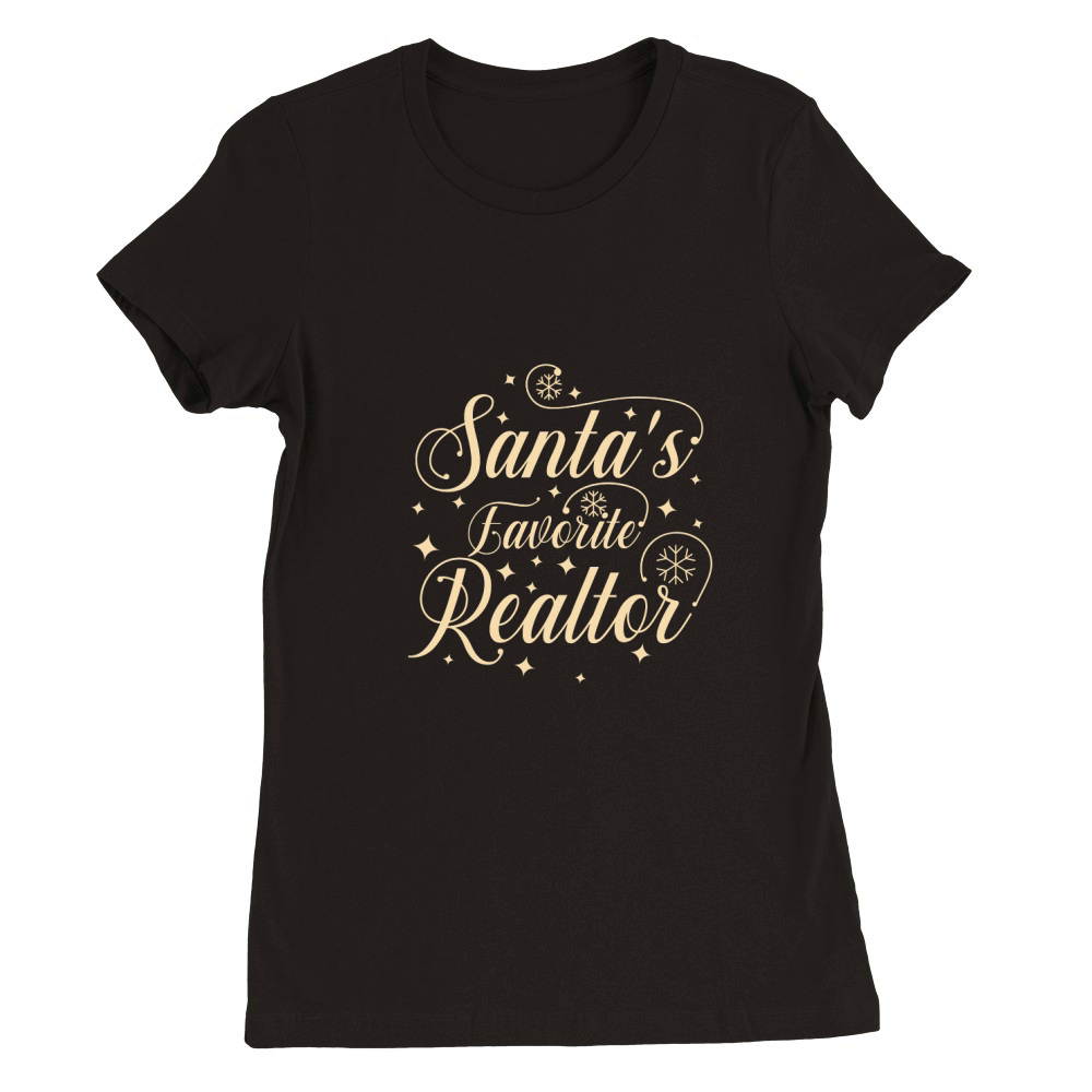 santas favorite realtor Premium Womens Crewneck T-shirt