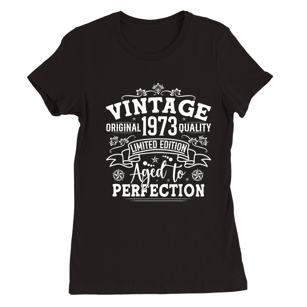 Vintage Birthday TShirt Design Bundle1973 Premium Womens Crewneck T-shirt