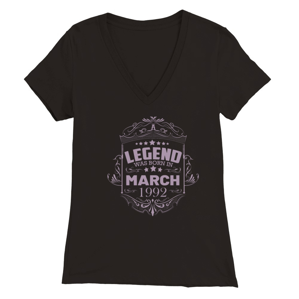 60th birthday March 1992 Premium Womens V-Neck T-shirt