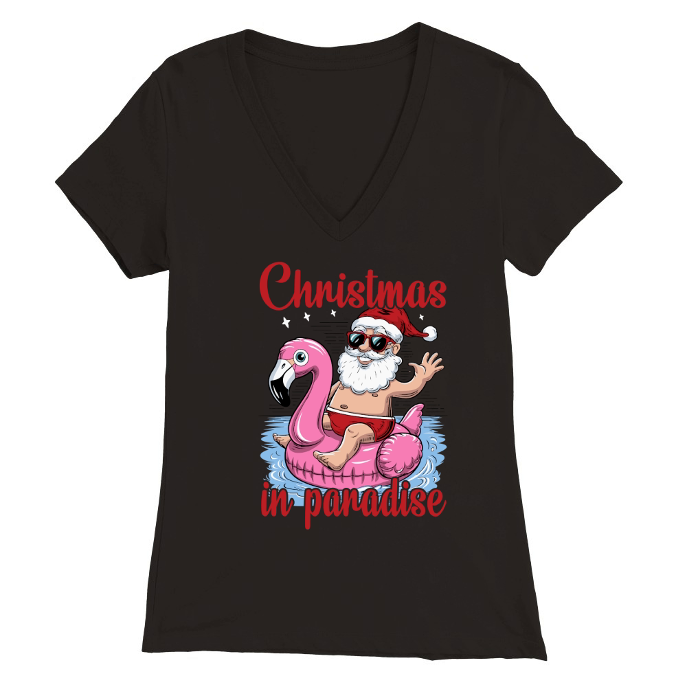 Christmas in paradise Premium Womens V-Neck T-shirt