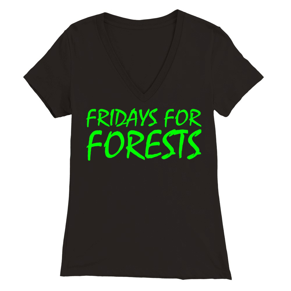 Fridays for forests Premium Womens V-Neck T-shirt
