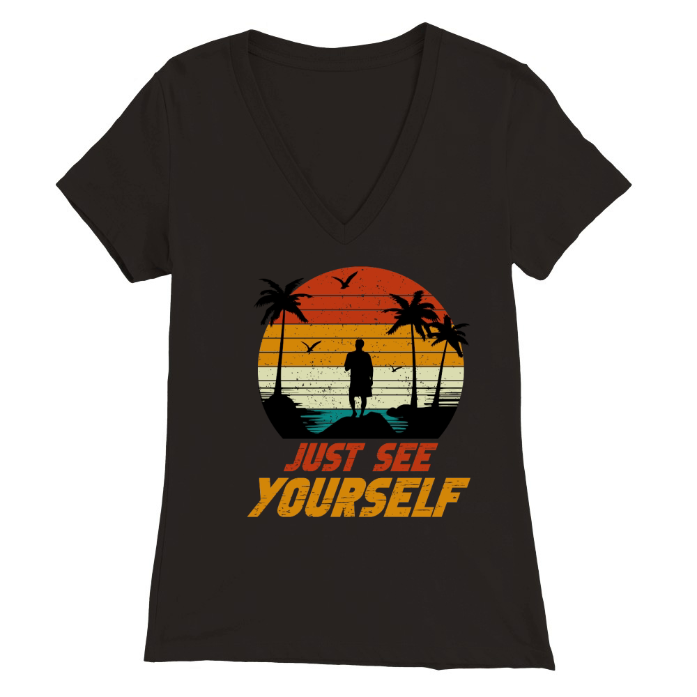 Just See Yourself Premium Womens V-Neck T-shirt