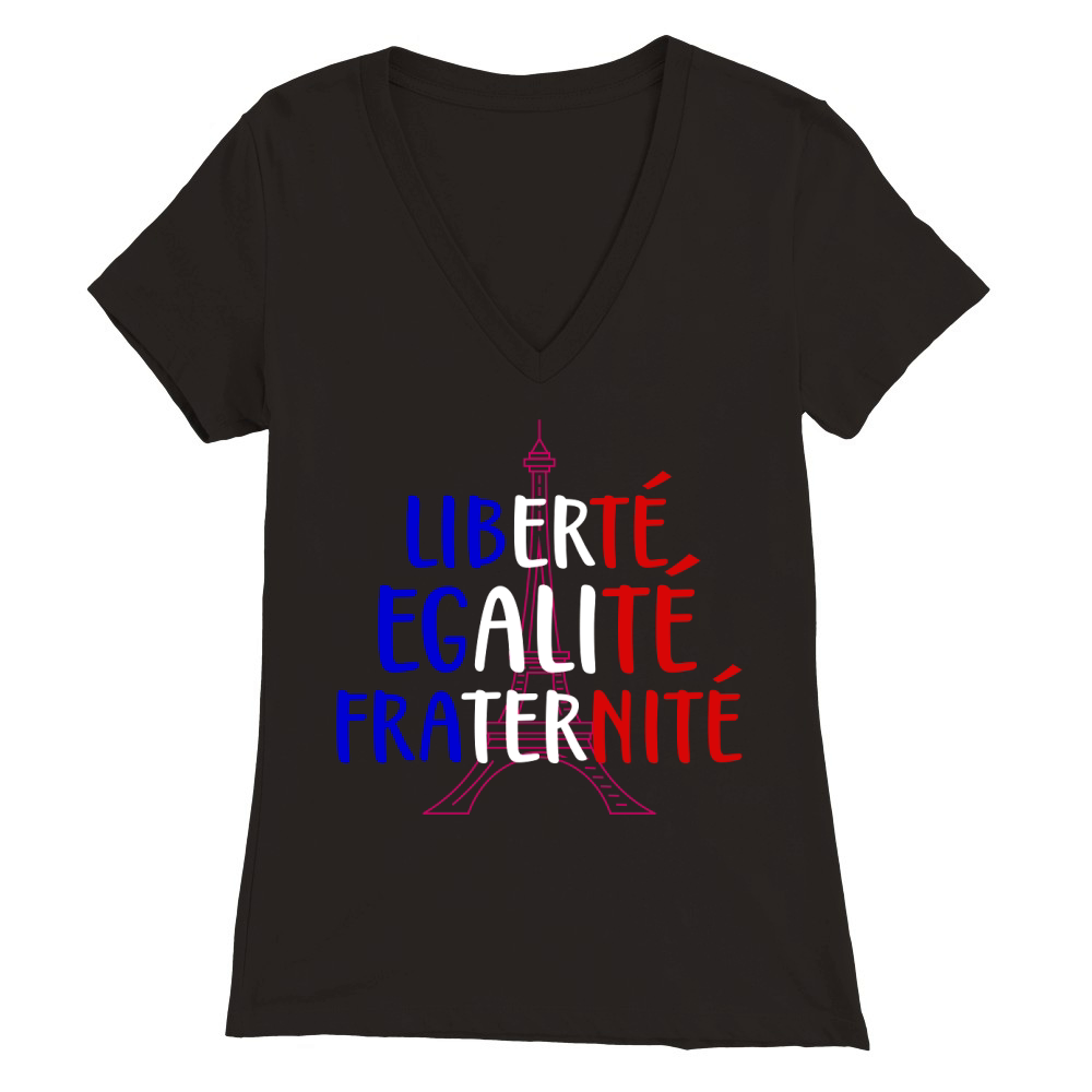 Liberte egalite fraternite Premium Womens V-Neck T-shirt