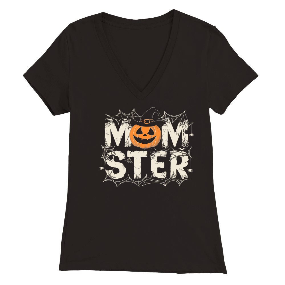 MOM STER Premium Womens V-Neck T-shirt