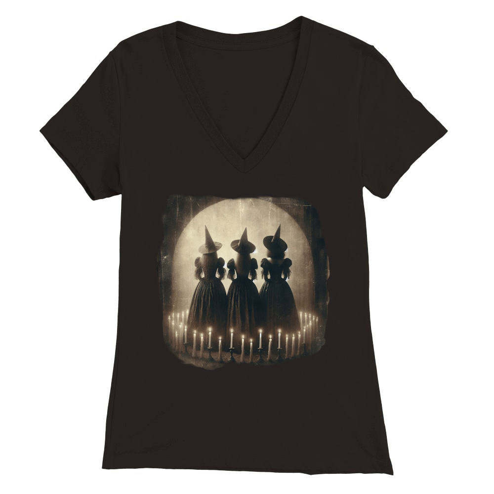 Three Witches ANTIQUE Premium Womens V-Neck T-shirt