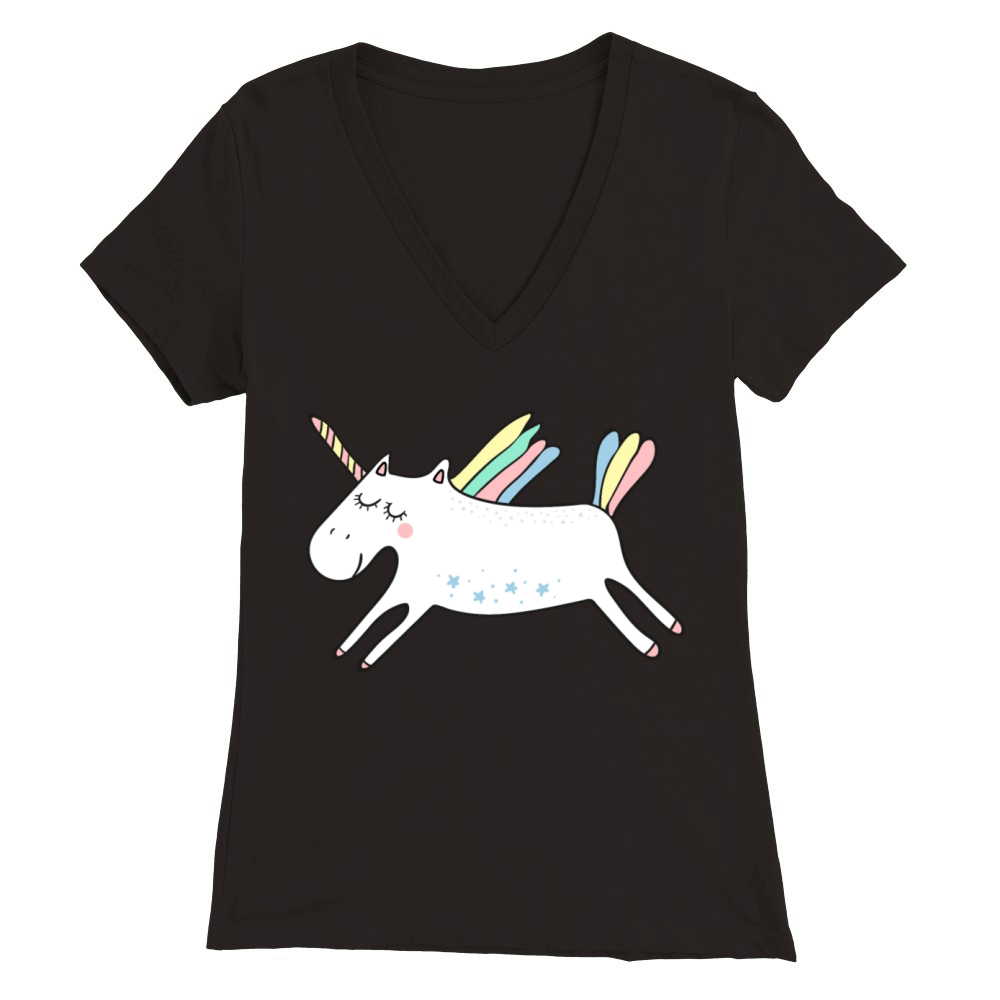 unicorn Premium Womens V-Neck T-shirt