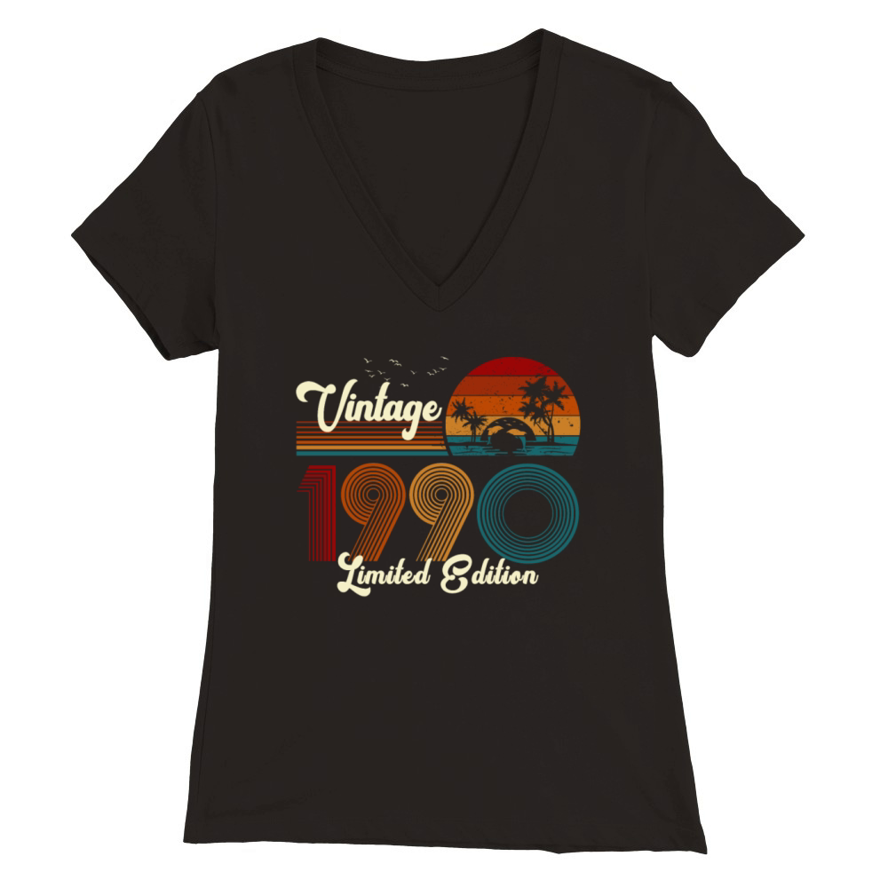 Vintage 1990 Limited Edition 31st Birthday Gift Premium Womens V-Neck T-shirt