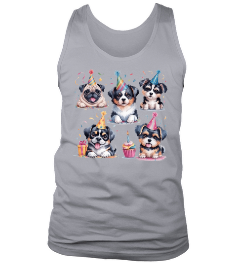 Dog Watercolor Bundle 02 Tank Top Unisex