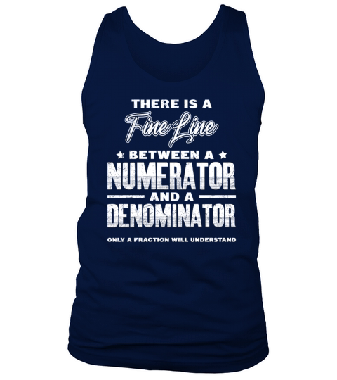 Fine line between numerator and denominator math Tank Top Unisex