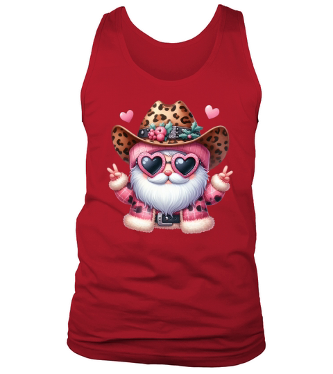 Leopard Santa Watercolor Christmas Tank Top Unisex