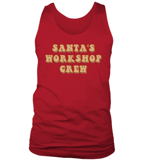 Santa’s Workshop Crew Retro Brown Tank Top Unisex