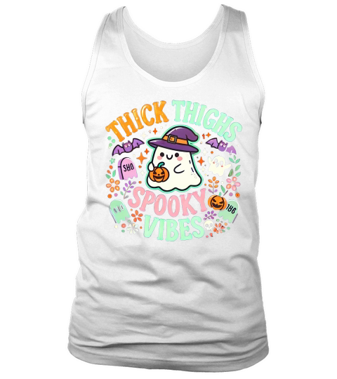 Thick Thighs Spooky Vibes Tank Top Unisex