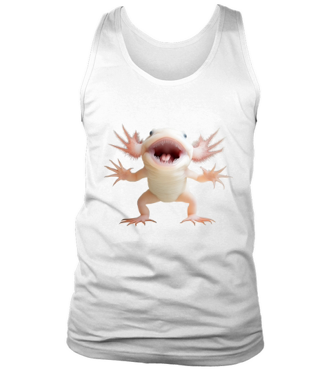 Three Axolotl Moon Weird Cursed 05 Tank Top Unisex