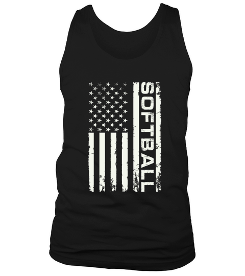 USA Flag Softball 2 Tank Top Unisex